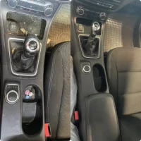 Interiér auta - pred a po vyčistení
