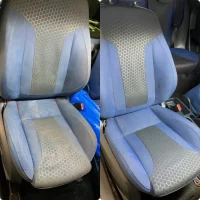 Vytepované sedadlá v aute - pred a po